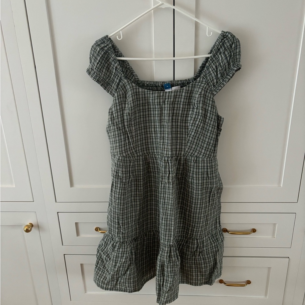 Old Navy Green Plaid Dress